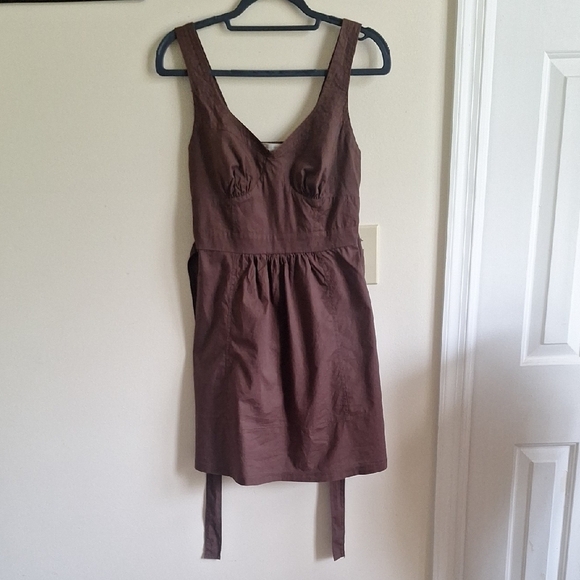 Charlotte Russe Cotton Chocolate Brown Dress Size Small - Picture 2 of 9